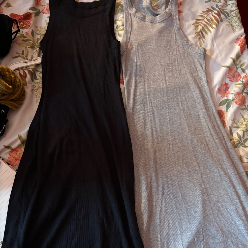 Elegant Black and Gray Sleeveless Dresses